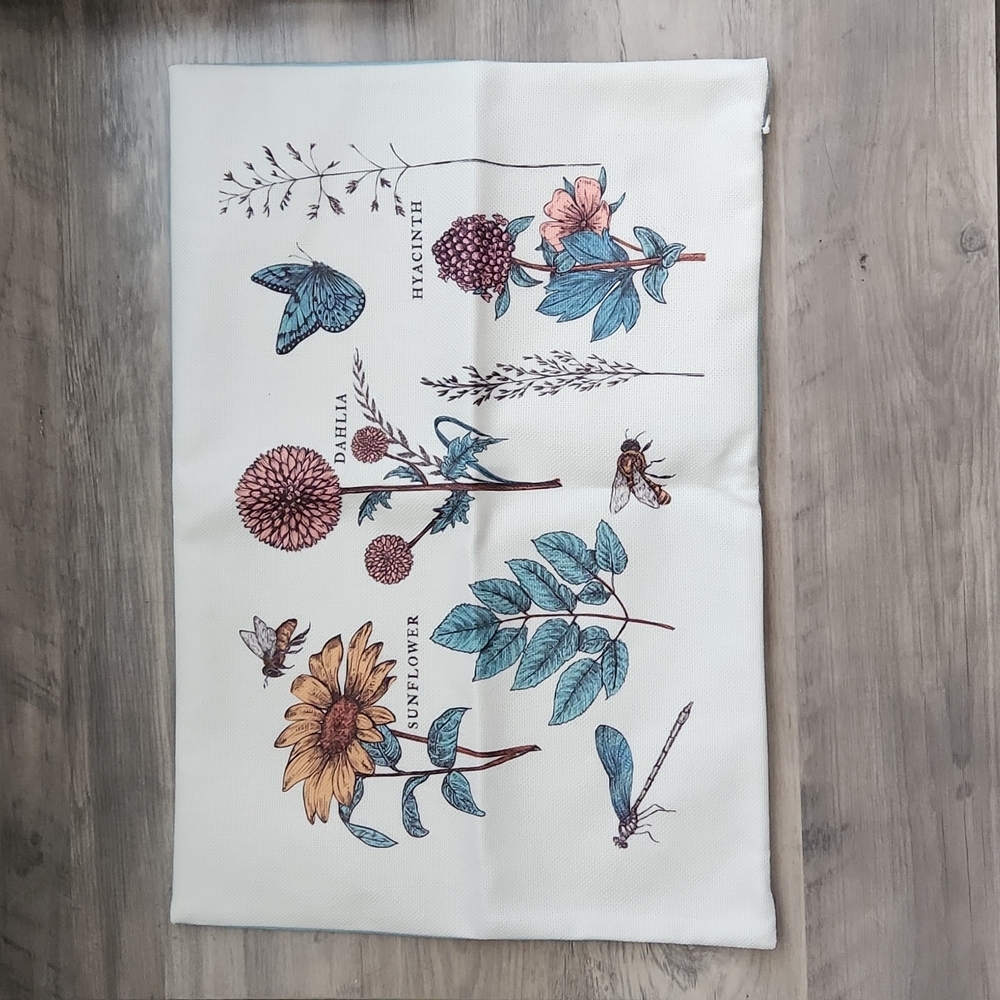 Spring flower pillow cover